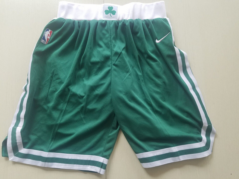 2018 Men NBA Nike Boston Celtics green shorts->boston celtics->NBA Jersey